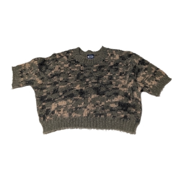 Scoop Women’s Pointelle Knit Cardigan Sweater - Blue/Grey Mix - Size XXL - Picture 2 of 7